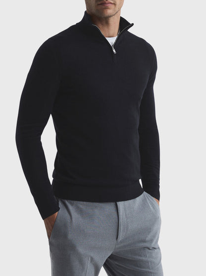 Mnml. Half Zip Neck Jumper