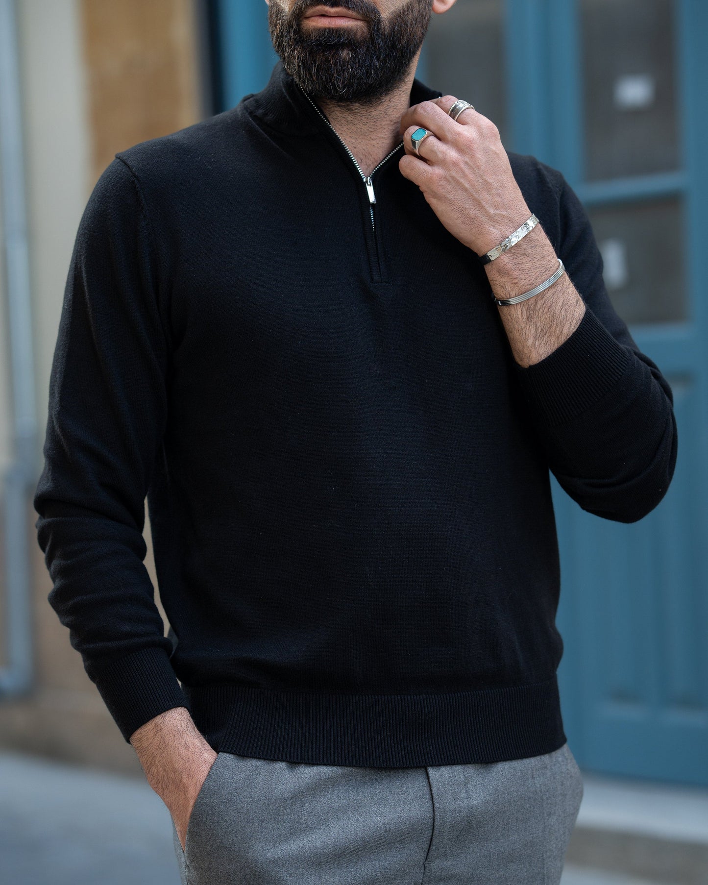 Mnml. Half Zip Neck Jumper